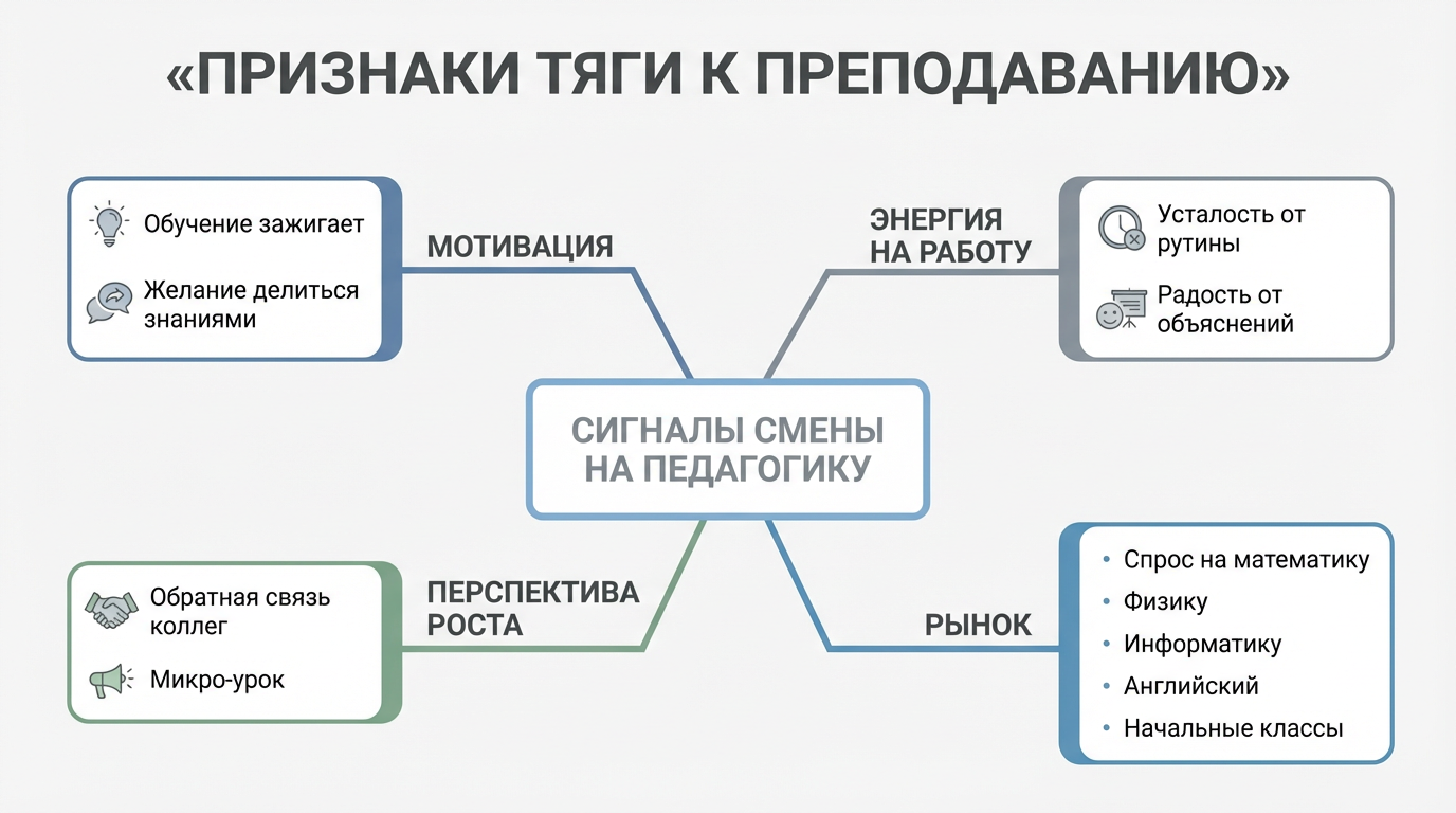 Признаки тяги к преподаванию